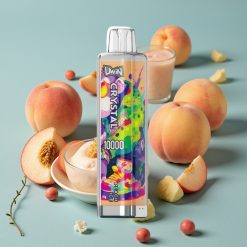 UWIN Crystal 10000 Puffs 18ml Duración Recargable Tipo-C Melocotón Hielo Luces RGB